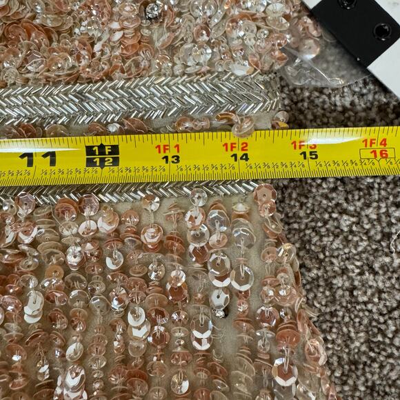 Mac Duggal NWT Size 6 Nude High Neck Embellished Belt Dress Wedding 10509 $298 - Picture 15 of 16